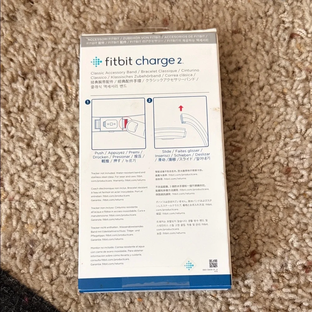 Fitbit Charge 2 Classic Band - Navy Size Large